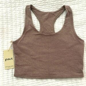 Pact On the Go-To Organic Cropped Top - Brand New